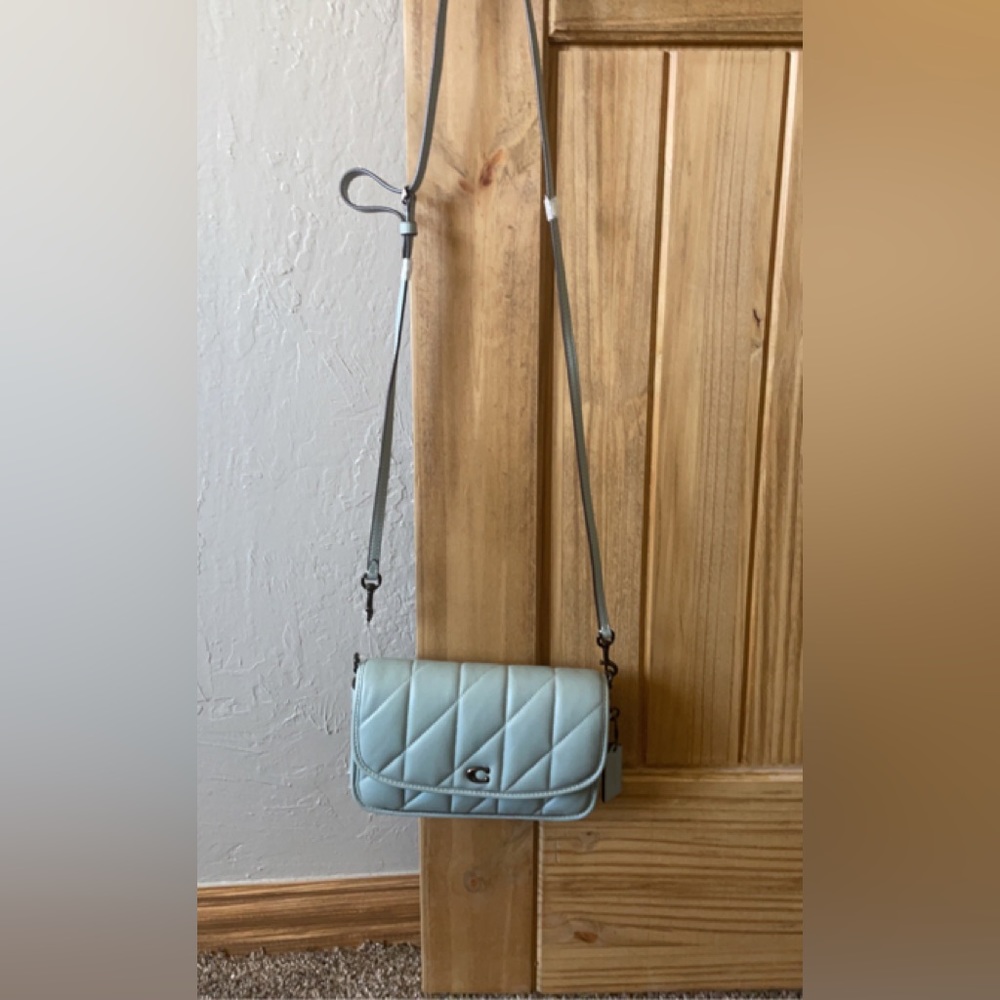 Coach Quilted Crossbody Bag in Light Blue